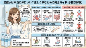 炭酸水がからだにいいのは本当!飲む効果とデメリット、飲むタイミングまで徹底解説 | Kurashi Rich(くらしリッチ)